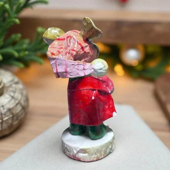 3 Vintage Kitschy Caroling Mice Ornaments in Original Box Christmas Decor - Picture 9 of 11